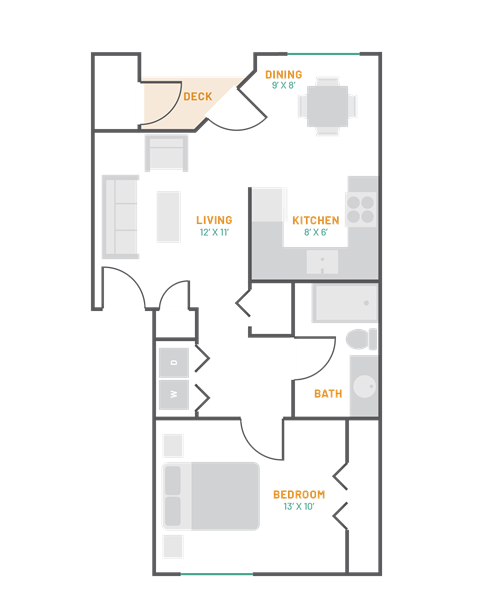 the floor plan of the apartment